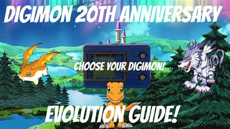 Evolution guide for the 20th Anniversary Digimon Pet .